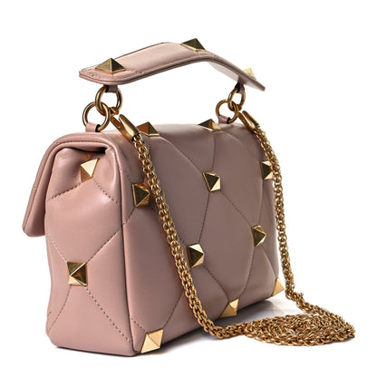 Valentino Garavani Nappa Large Roman Stud Shoulder Bag Rose Cannelle 3 of 14