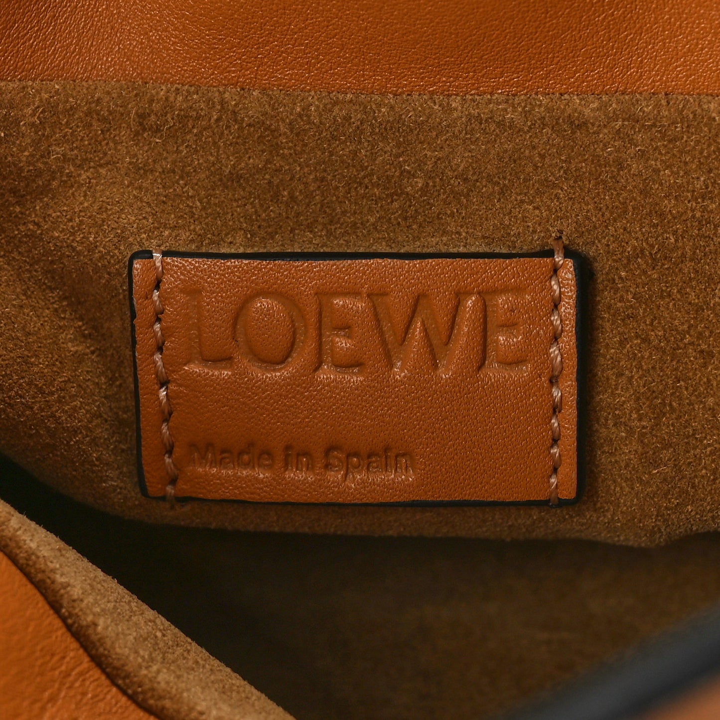 Calfskin Nano Flamenco Knot Clutch Warm Desert