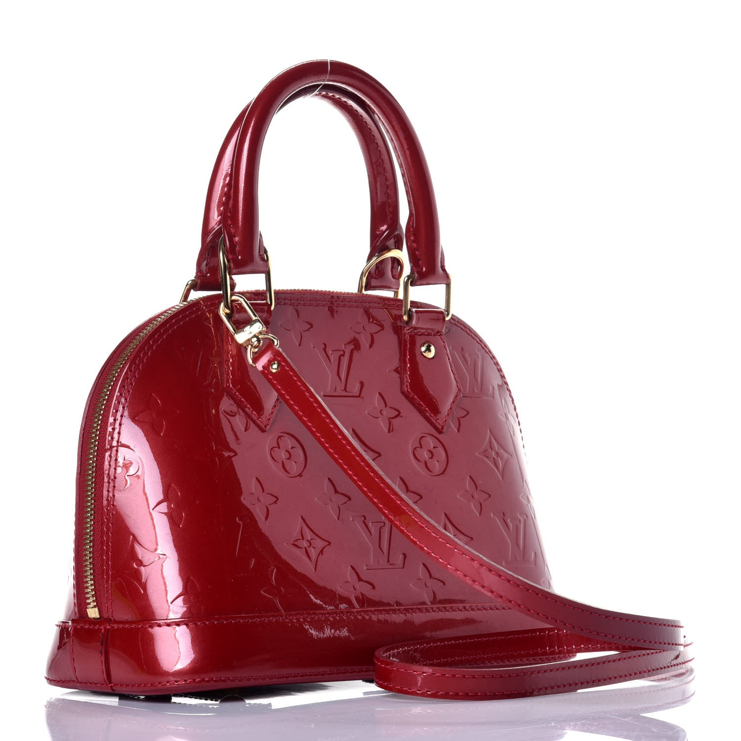 Louis Vuitton Vernis Alma BB Pomme D'Amour 4 of 9