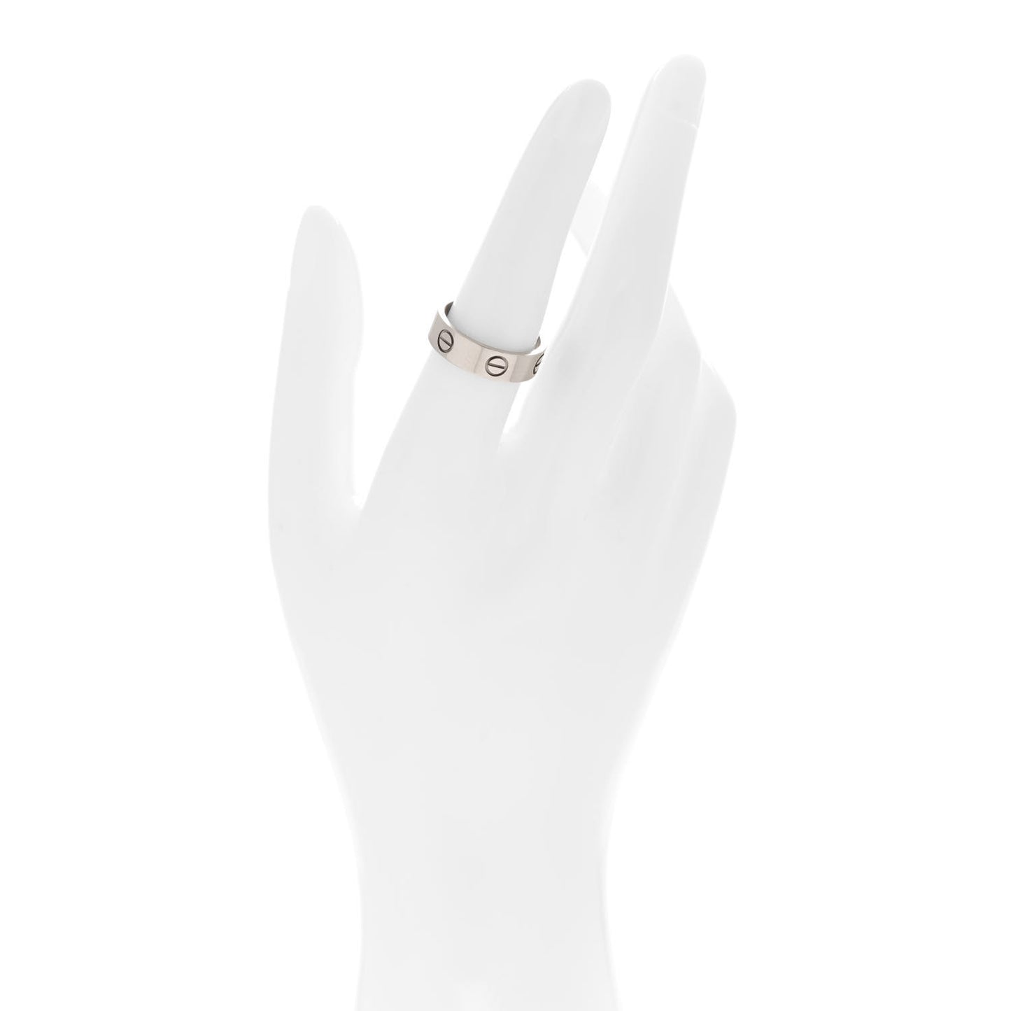 18K White Gold 5.5mm LOVE Ring 54 7