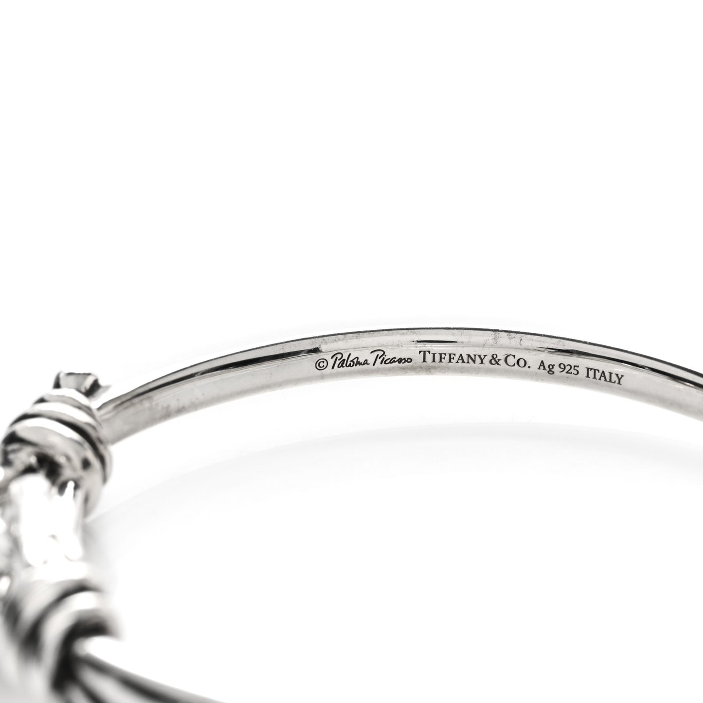 Sterling Silver Paloma Picasso Knot Hinged Bangle Bracelet