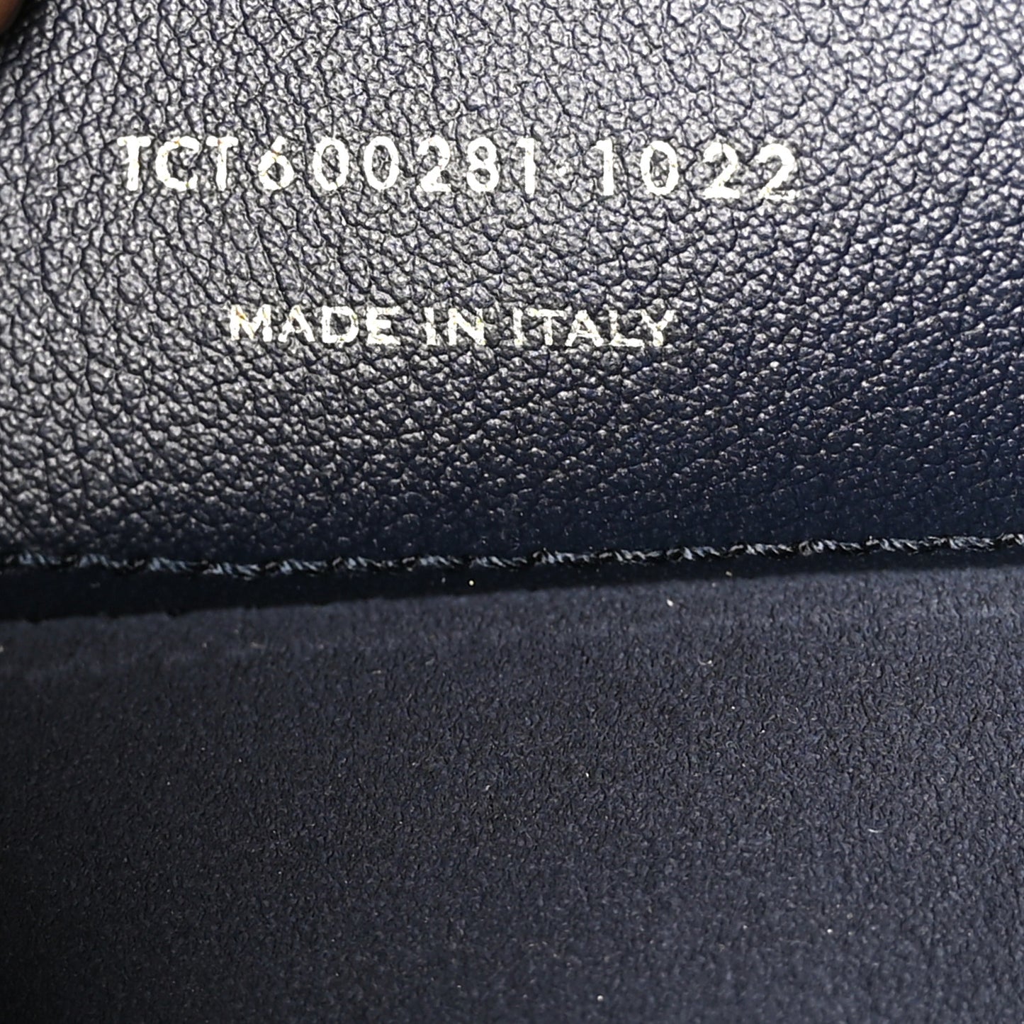 Calfskin Large Shopping Tote Deep Marine
