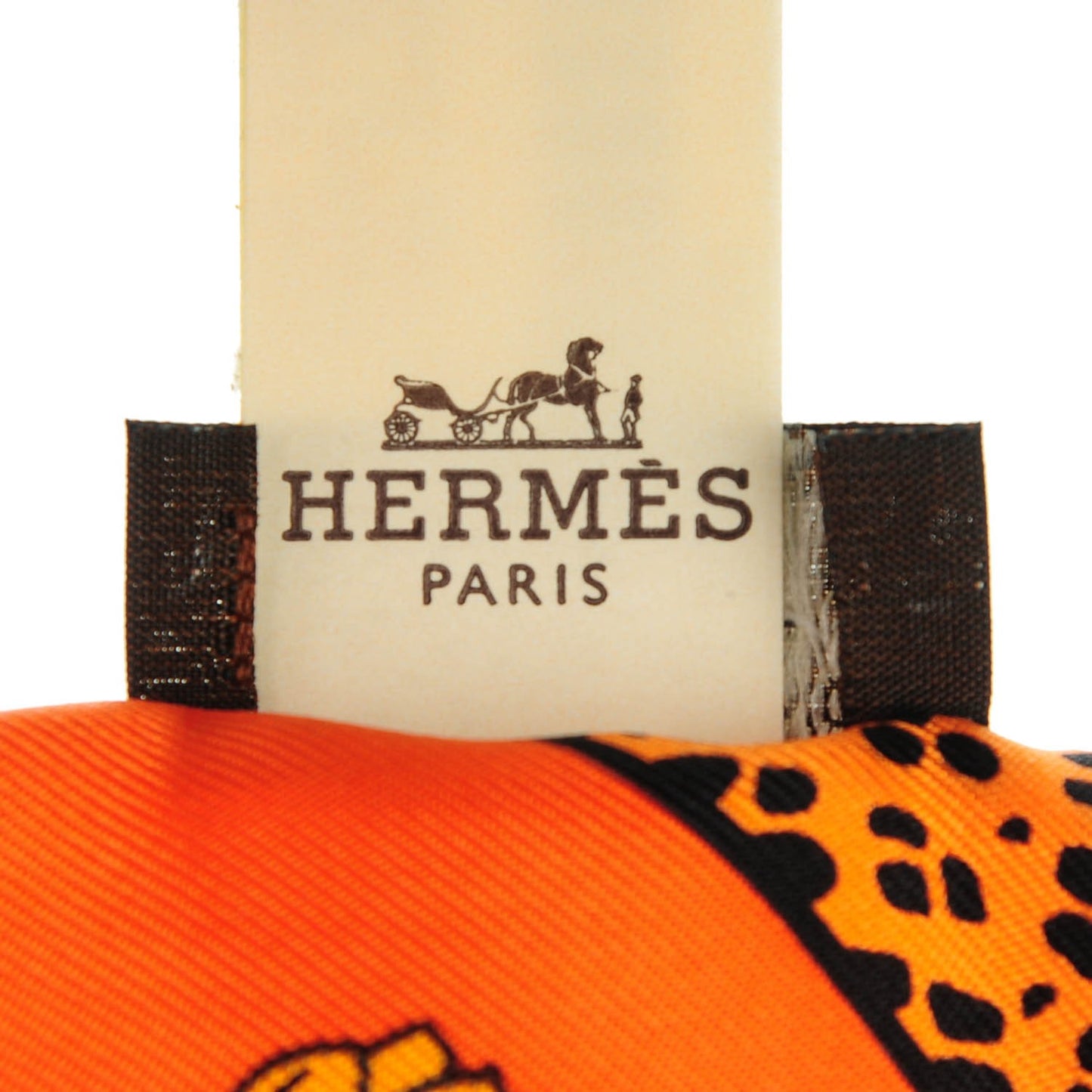 Silk Les Leopards Orange Abricot Vert