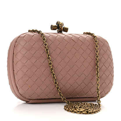 Bottega Veneta Nappa Intrecciato Chain Knot Clutch Watteau 3 of 9