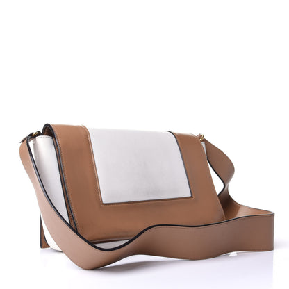 Celine Shiny Smooth Calfskin Medium Frame Shoulder Bag Tan Optic White 2 of 4