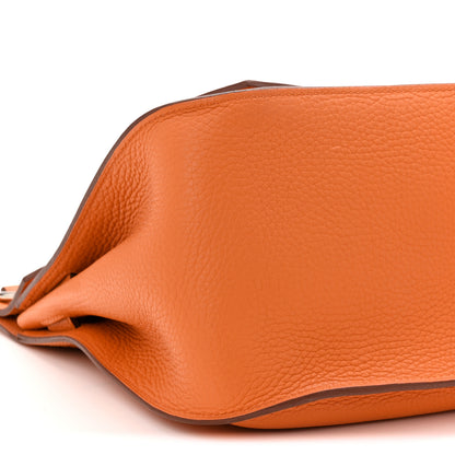 Hermes Taurillon Clemence Jypsiere 31 Orange 17 of 21