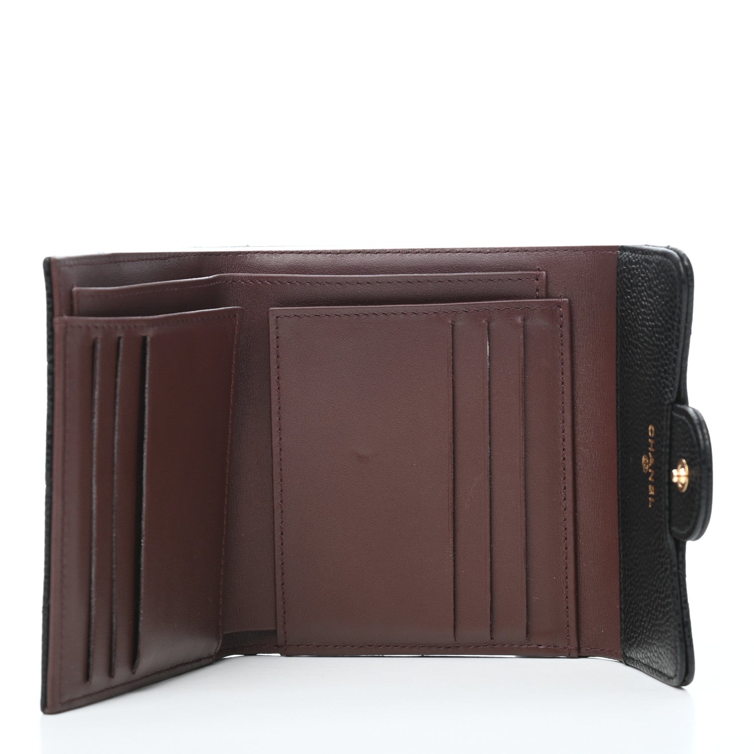 Chanel Caviar Quilted Compact Flap Wallet Black 5 of 7