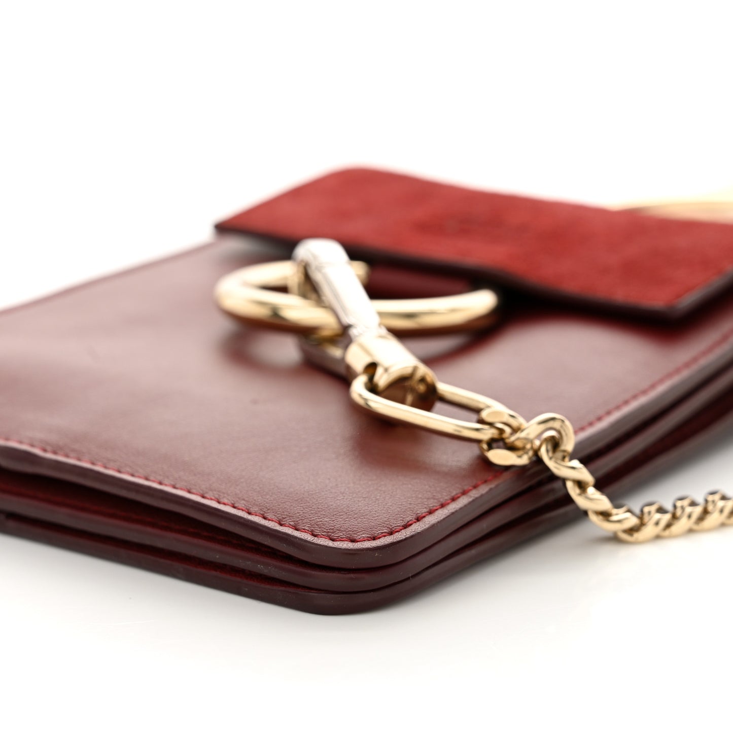 Suede Calfskin Mini Faye Bracelet Bag Plum Purple