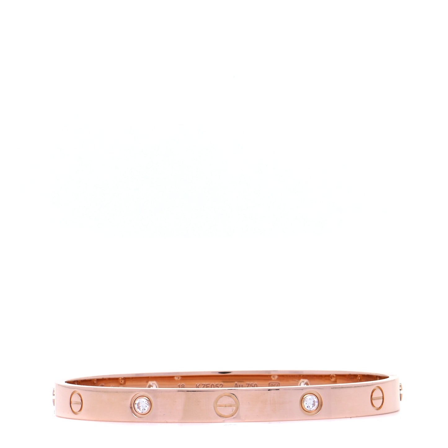 18K Pink Gold 4 Diamond LOVE Bracelet 18