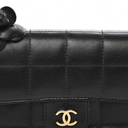 Chanel Lambskin Quilted Mini Chocolate Bar Camellia Flap Black 14 of 14