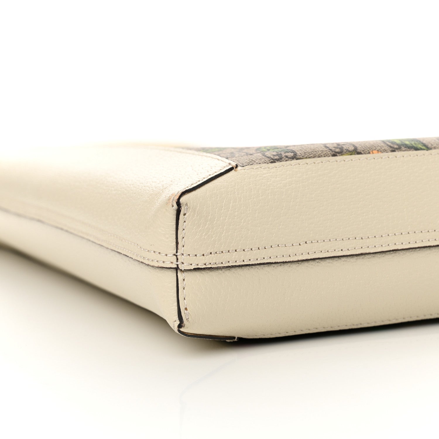 Gucci GG Supreme Monogram Flora Web Ophidia Vertical Shopping Tote White 10 of 18