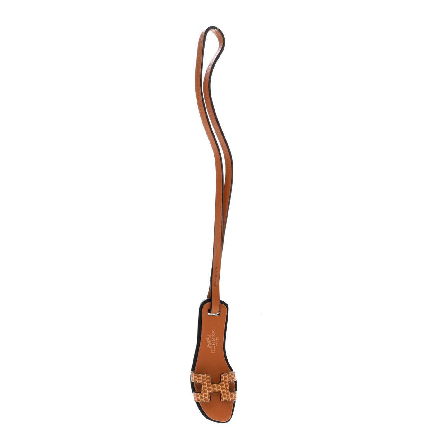 Lizard Butler Calfskin Hunter Oran Nano Bag Charm Sesame Naturel