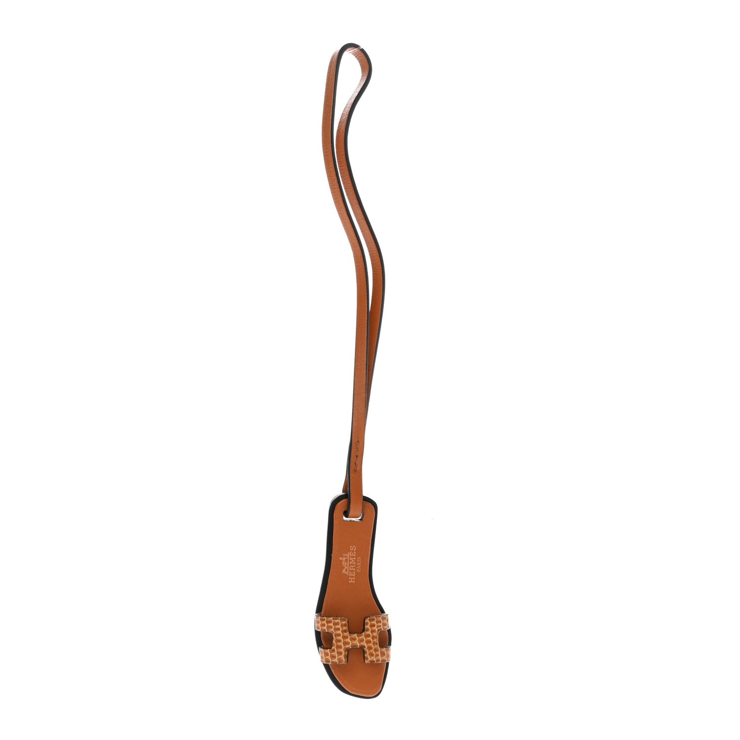 Hermes Lizard Butler Calfskin Hunter Oran Nano Bag Charm Sesame Naturel 1 of 4