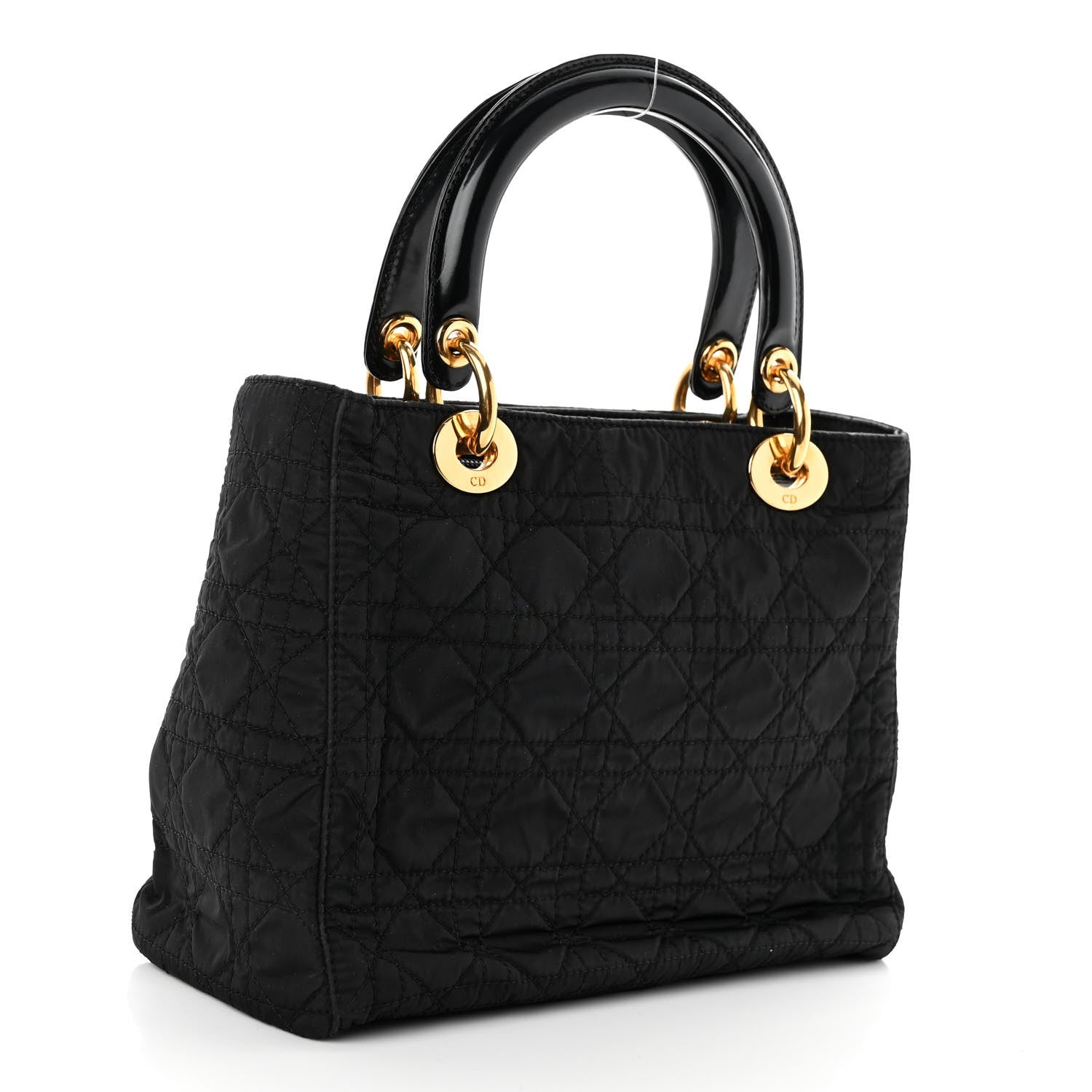 Christian Dior Nylon Cannage Medium Lady Dior Black 3 of 11