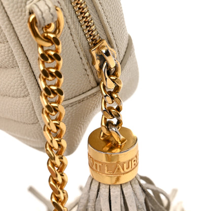 Saint Laurent Grain De Poudre Matelasse Monogram Mini Lou Camera Bag Crema Soft 11 of 12
