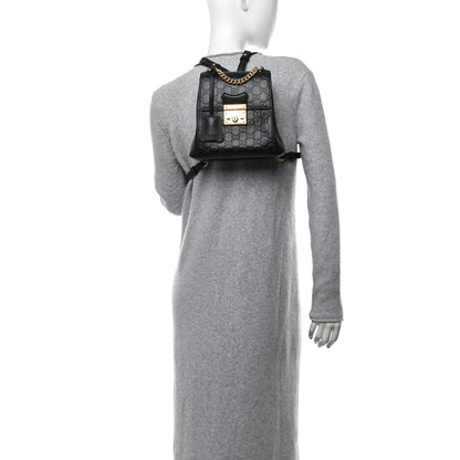 Gucci Guccissima Signature Padlock Backpack Black 2 of 10