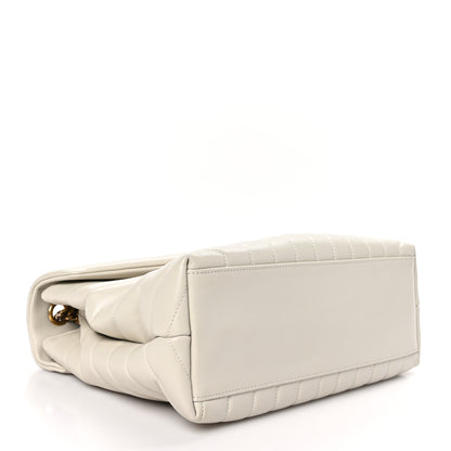 Saint Laurent Calfskin Y Quilted Monogram Medium Loulou Chain Satchel Crema Soft 4 of 11