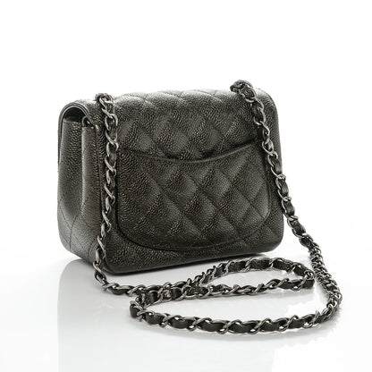 Chanel Caviar Quilted Mini Square Flap Dark Charcoal 3 of 7