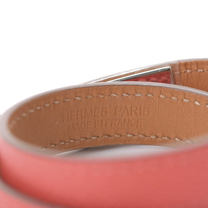 Hermes Epsom Rivale Double Tour Bracelet XS Rose Jaipur 4 of 6