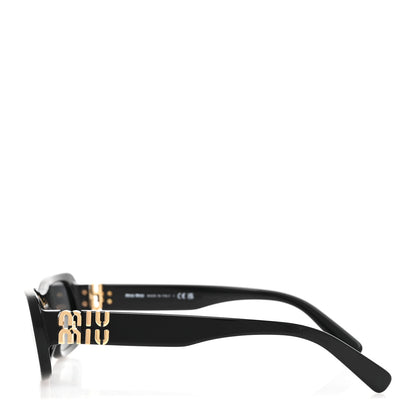 Miu Miu Acetate Rectangle Sunglasses SMU 08Z  Black 3 of 7