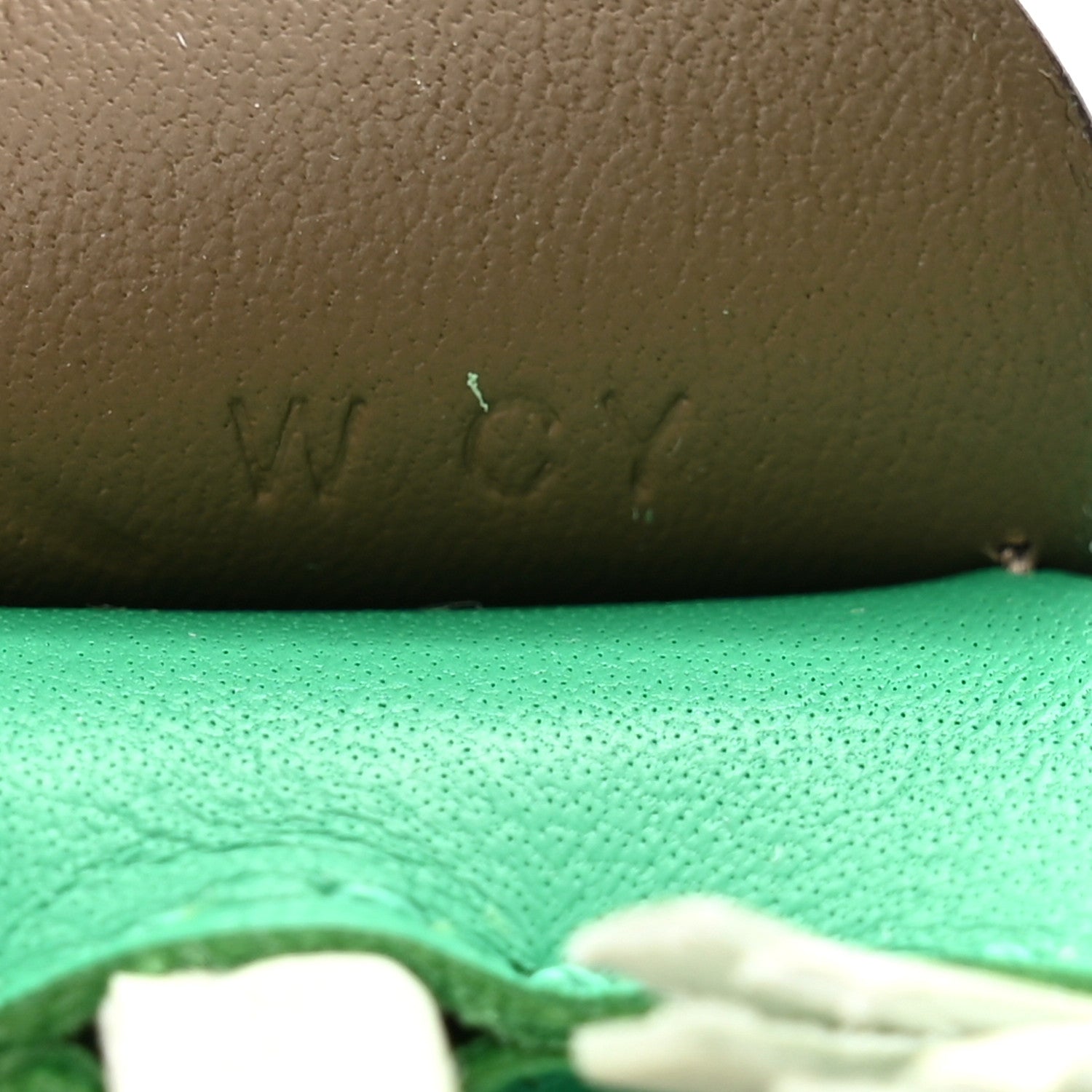 Hermes Milo Lambskin Grigri Rodeo Pegase Horse Bag Charm PM Menthe Vert Fizz Etoupe 4 of 5