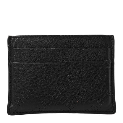 Balenciaga Calfskin Logo Perforated Cash Card Holder Black 1 of 7