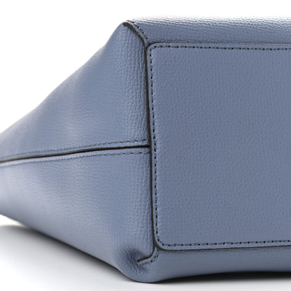 Burberry Calfskin Haymarket Check Medium Reversible Tote Blue 9 of 10