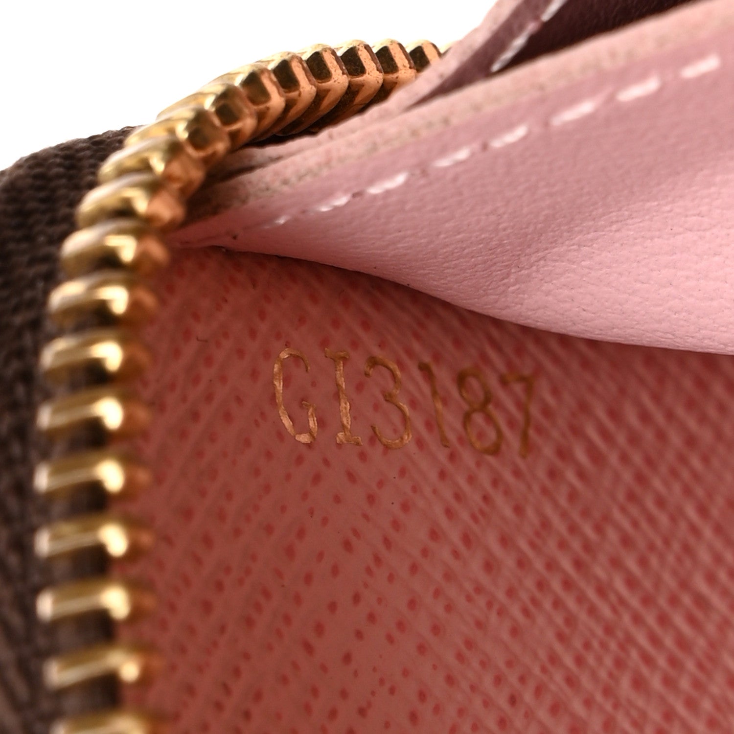 Louis Vuitton Damier Ebene Clemence Wallet Rose Ballerine 7 of 9