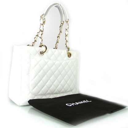 Chanel Caviar Grand Shopping Tote GST White 3 of 8