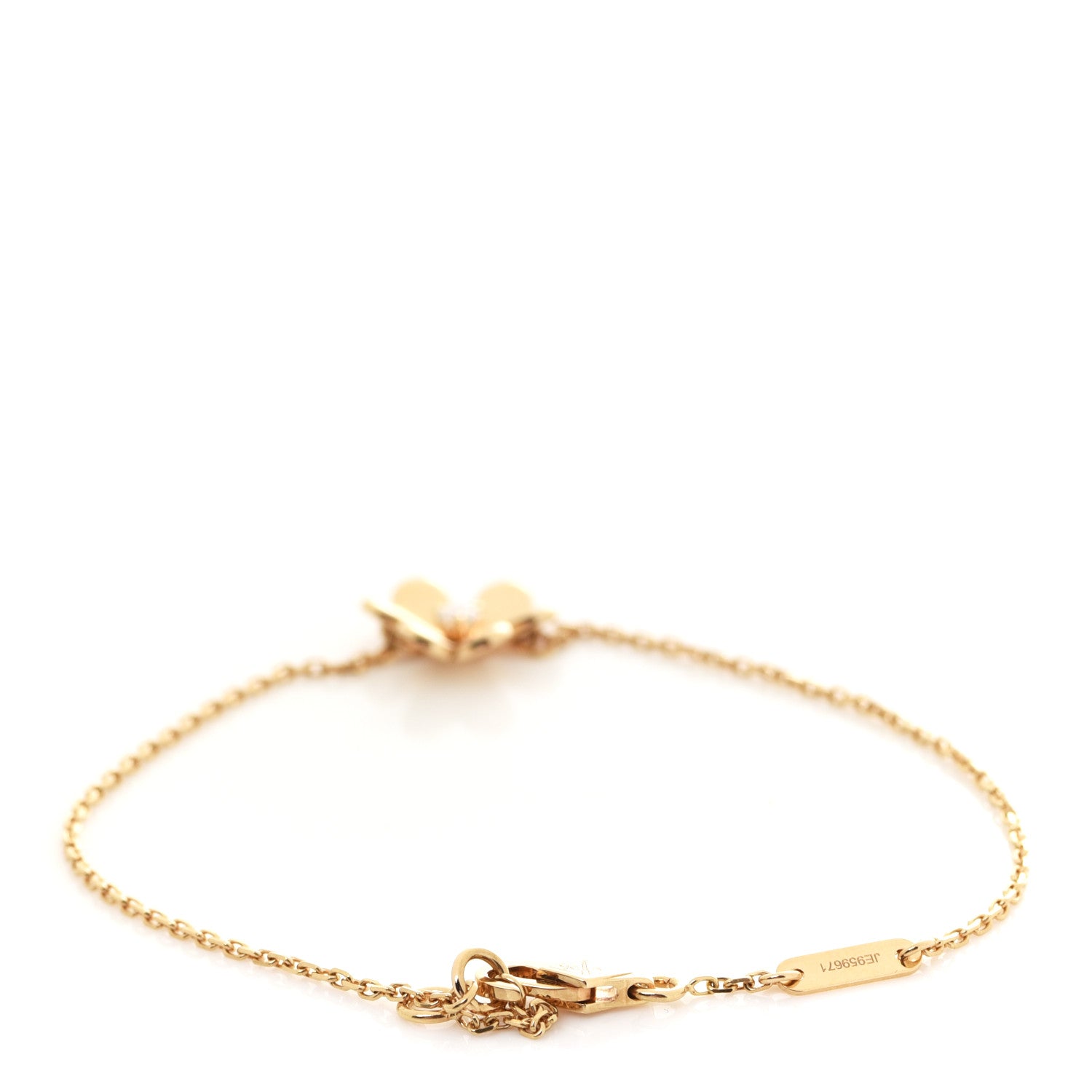 Van Cleef & Arpels 18K Yellow Gold Diamond Mini Frivole Bracelet 3 of 6