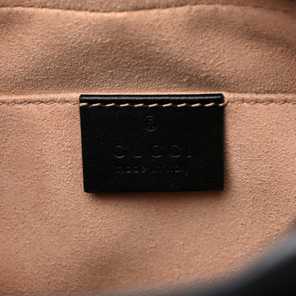 Gucci Calfskin Matelasse Small GG Marmont Chain Shoulder Bag Black 6 of 16