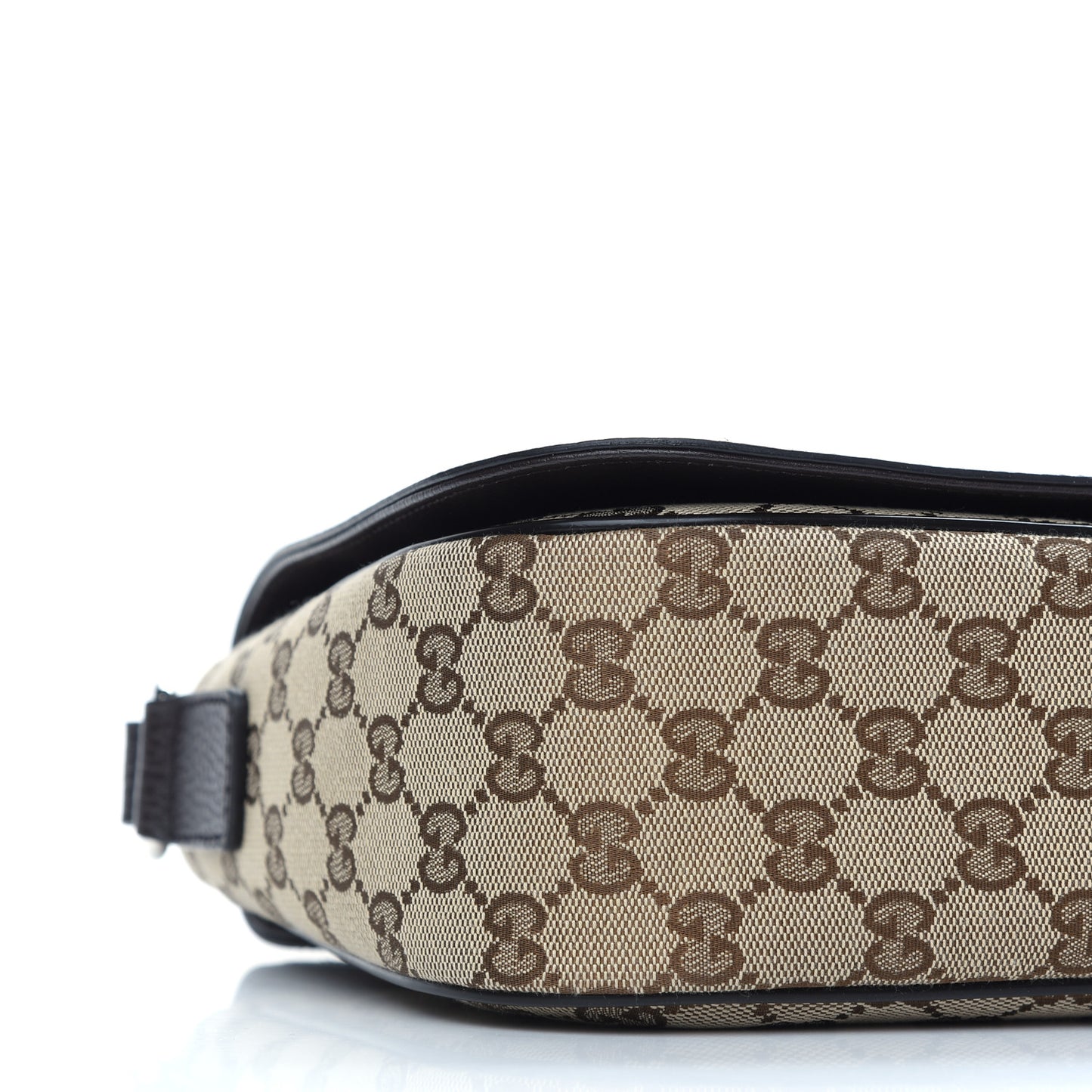 Monogram Flap Messenger Bag Beige Dark Brown