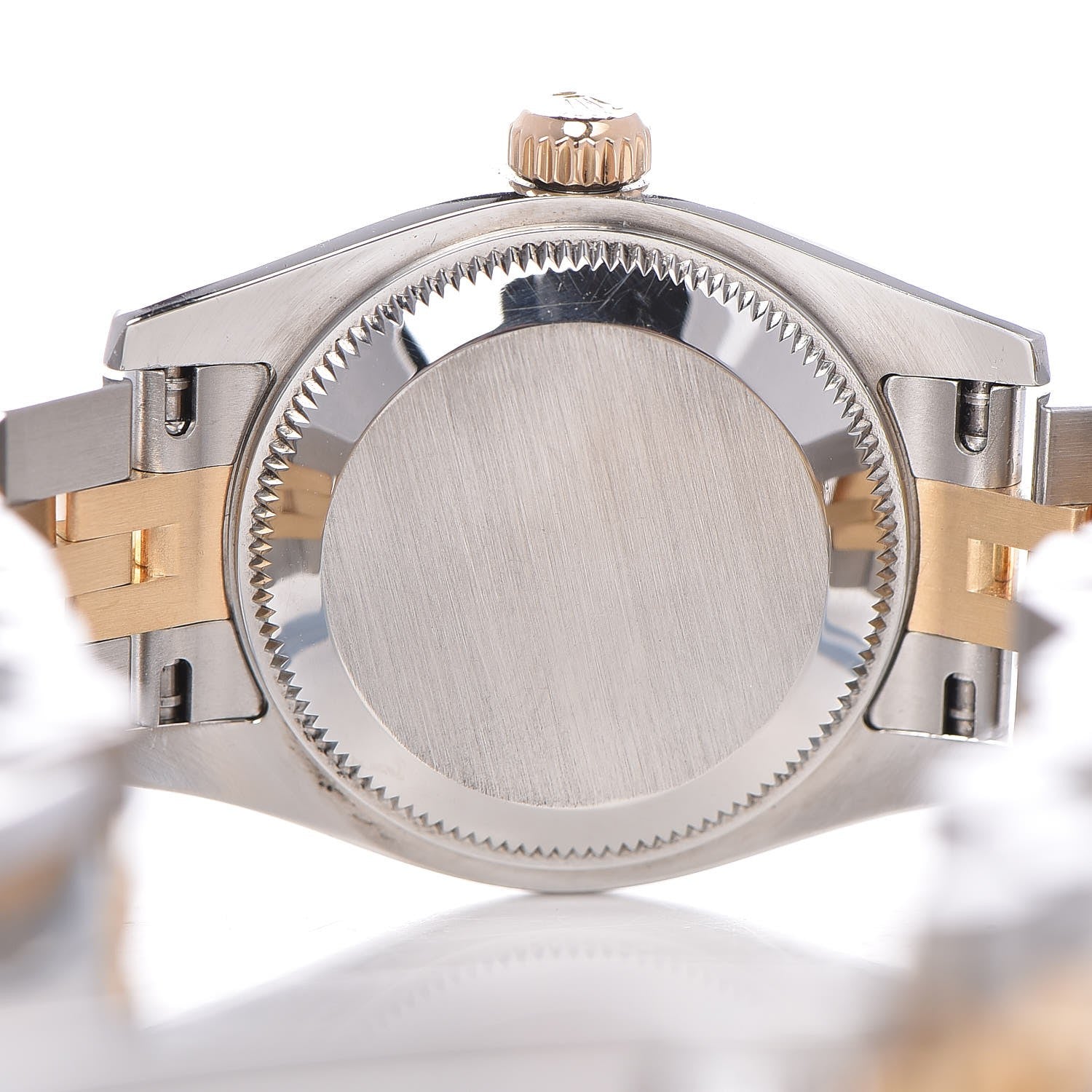 Rolex Stainless Steel 18K Yellow Gold Diamond 26mm Oyster Perpetual Datejust Watch Red Gradient 79173 7 of 7