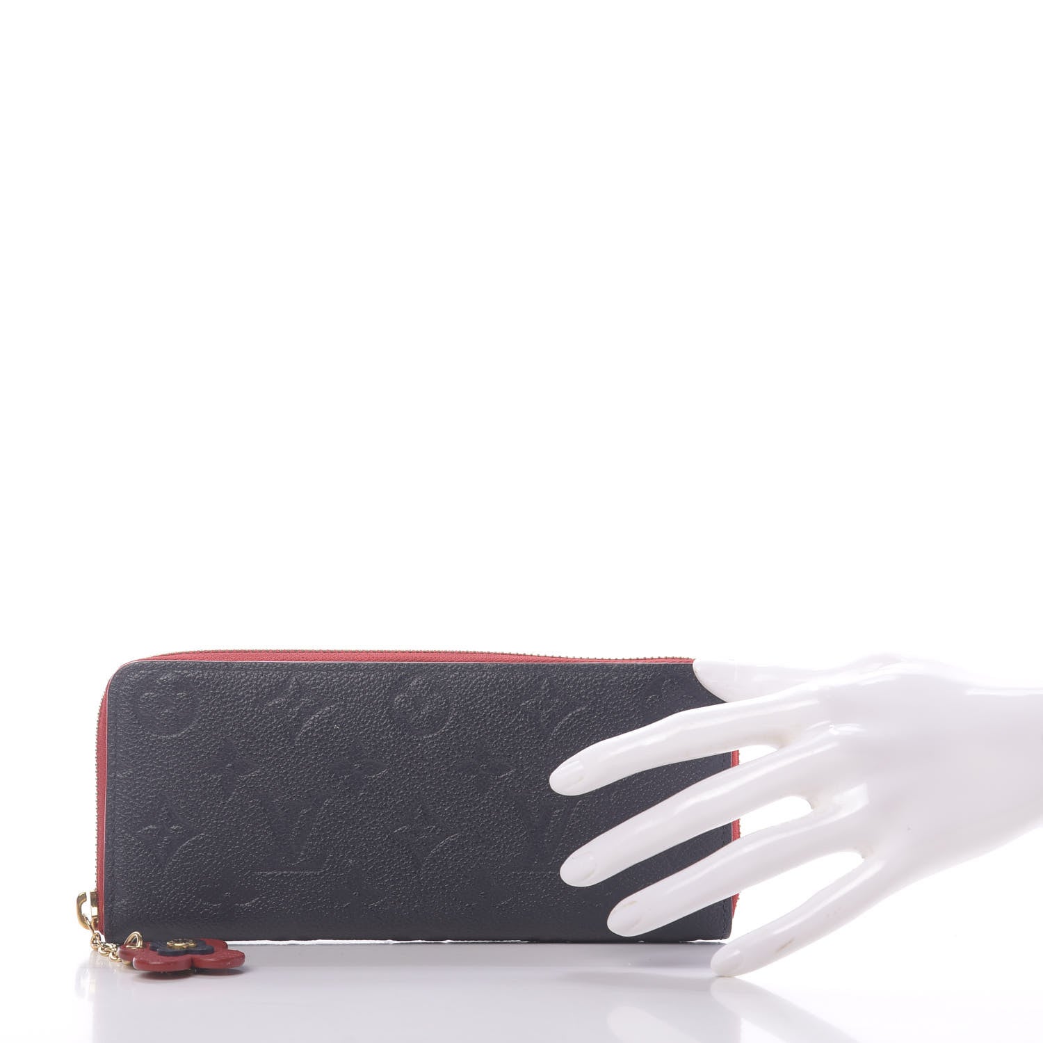 Louis Vuitton Empreinte Blooming Flowers Clemence Wallet Marine Rouge 2 of 10