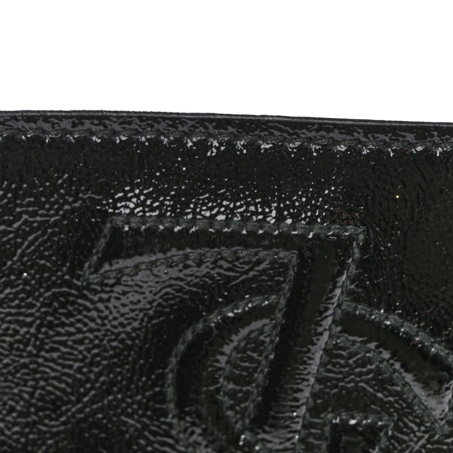 Textured Patent Monogram Large Belle De Jour Clutch Black