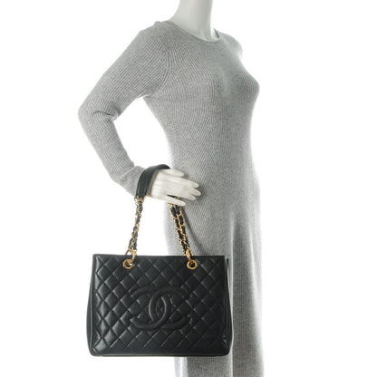 Chanel Caviar Quilted Grand Shopping Tote GST Black 2 of 7