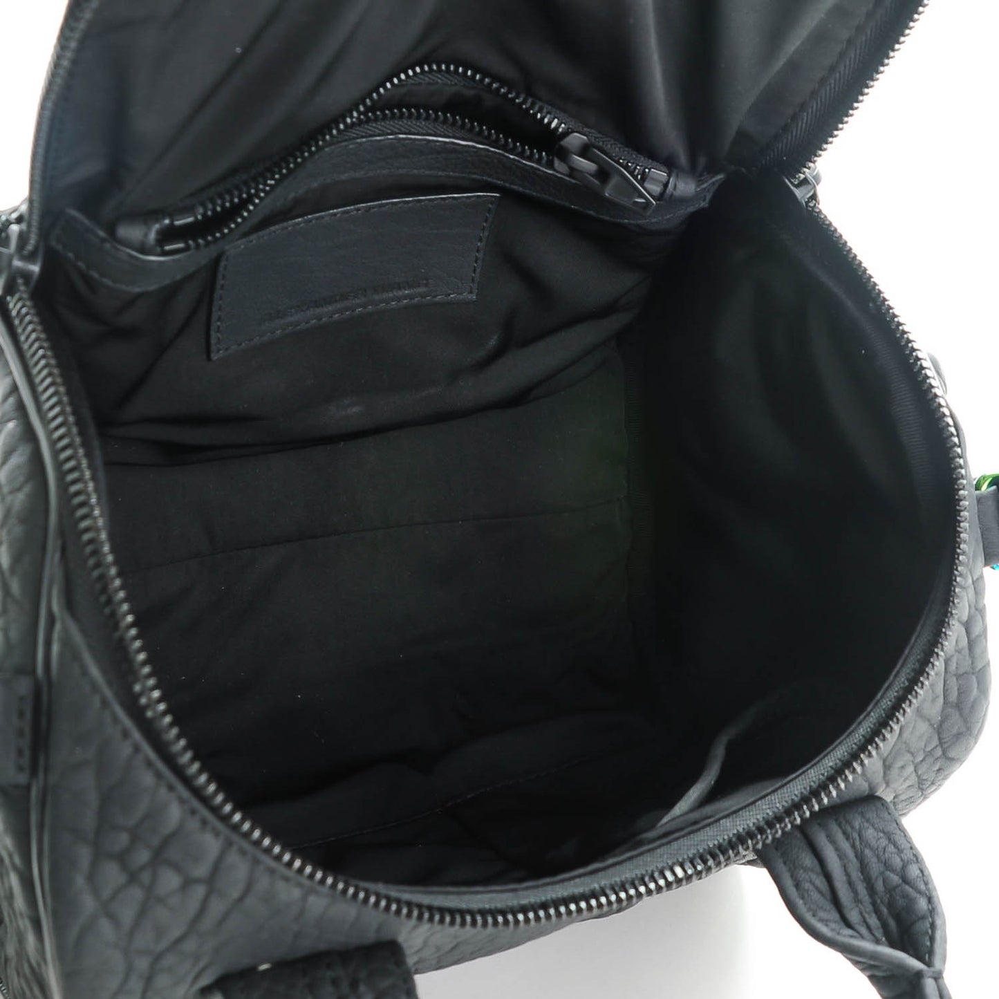 Pebbled Lambskin Rockie Black Iridescent Hardware