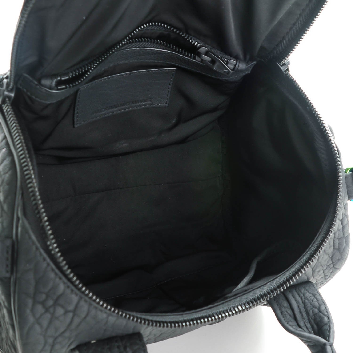 Alexander Wang Pebbled Lambskin Rockie Black Iridescent Hardware 5 of 8