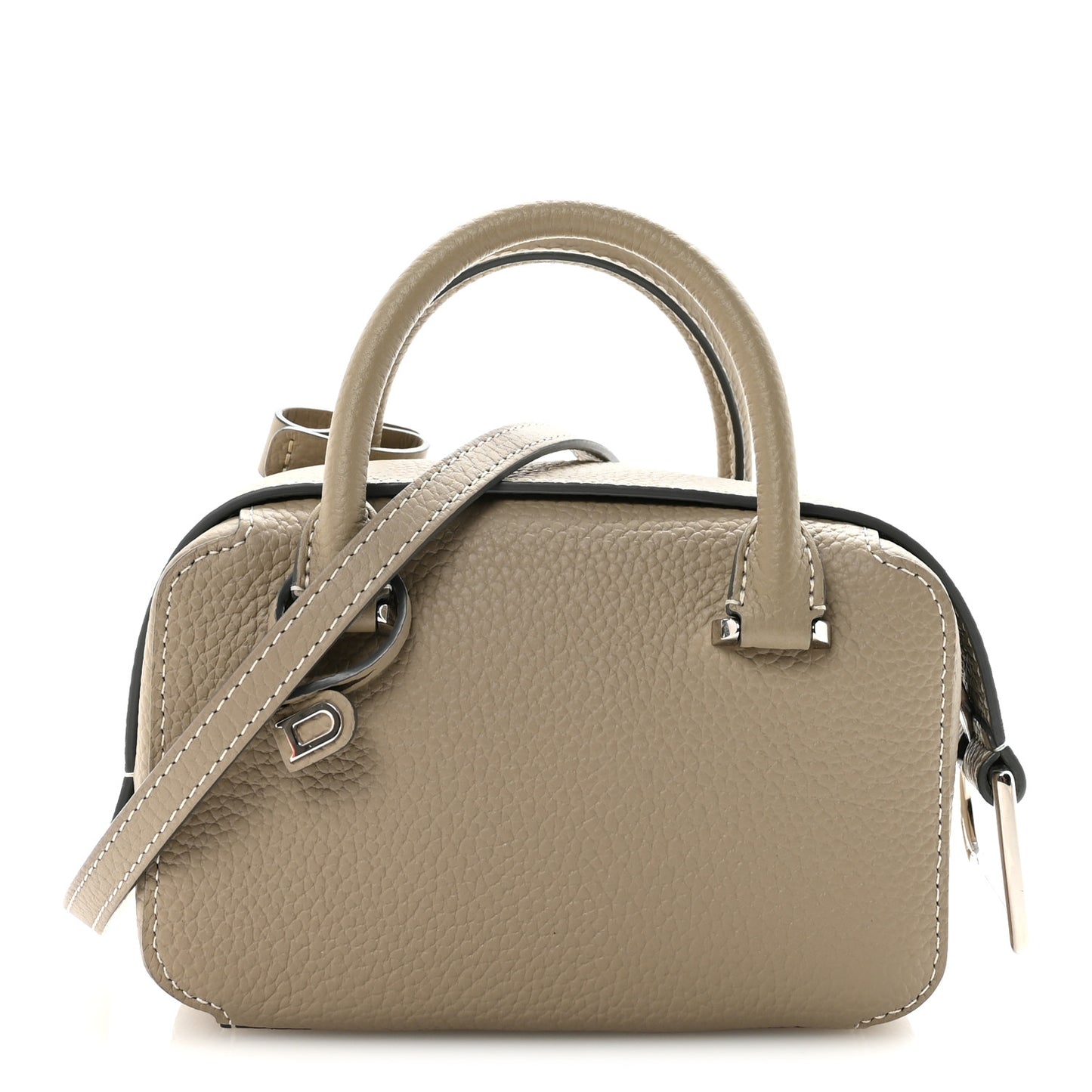 Taurillon Soft Nano Cool Box Satchel Tourterelle Ivory