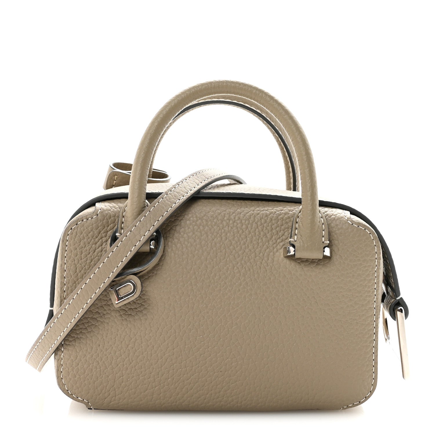 Delvaux Taurillon Soft Nano Cool Box Satchel Tourterelle Ivory 1 of 10