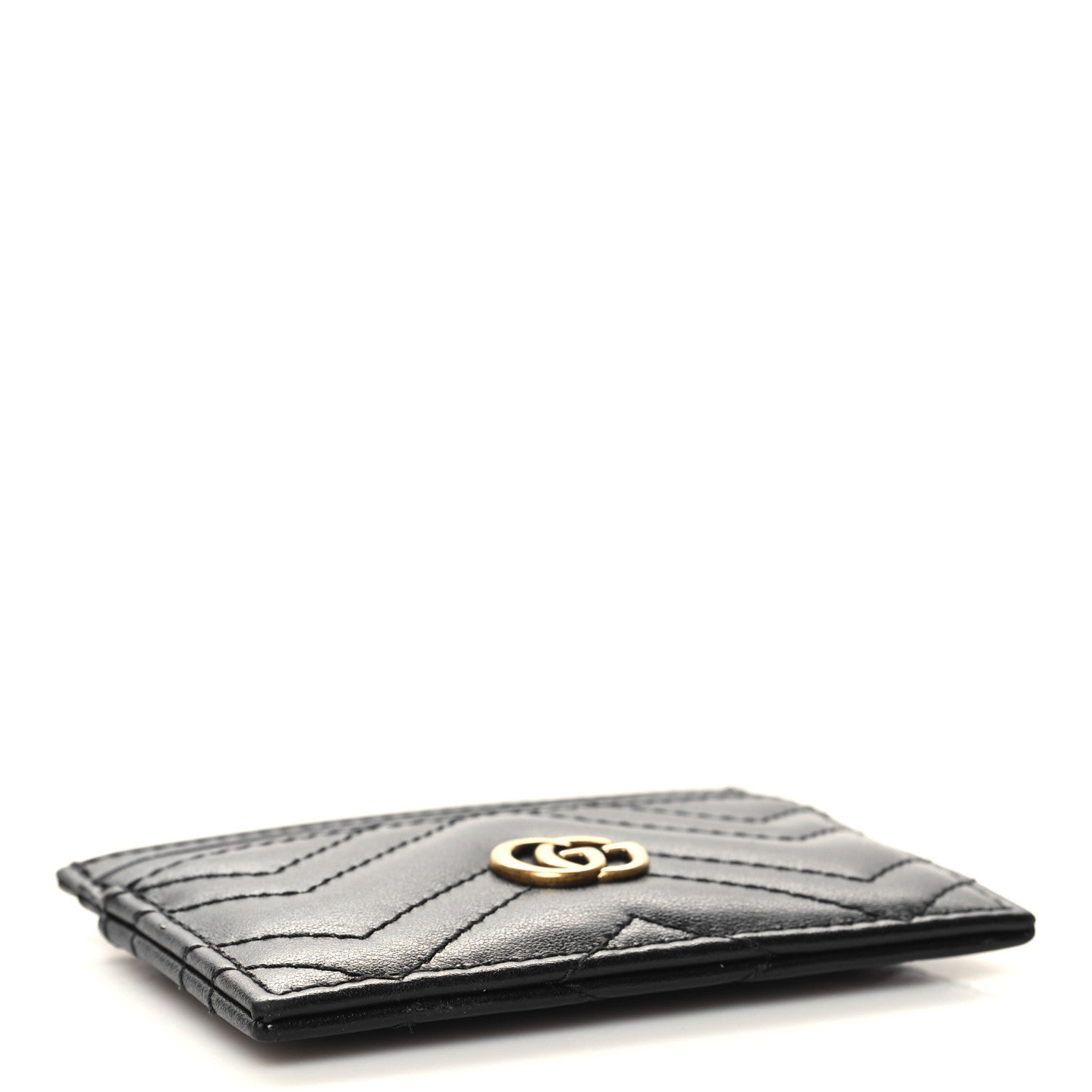 Gucci Calfskin Matelasse GG Marmont Card Holder Black 4 of 8