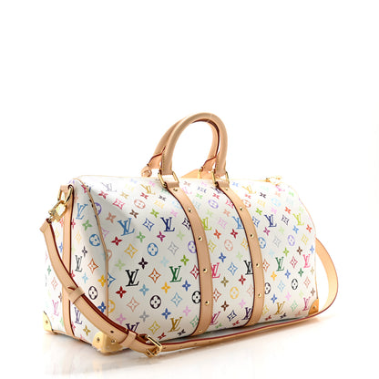 Louis Vuitton LV X TM Monogram Multicolor Keepall Bandouliere 45 White 2 of 9