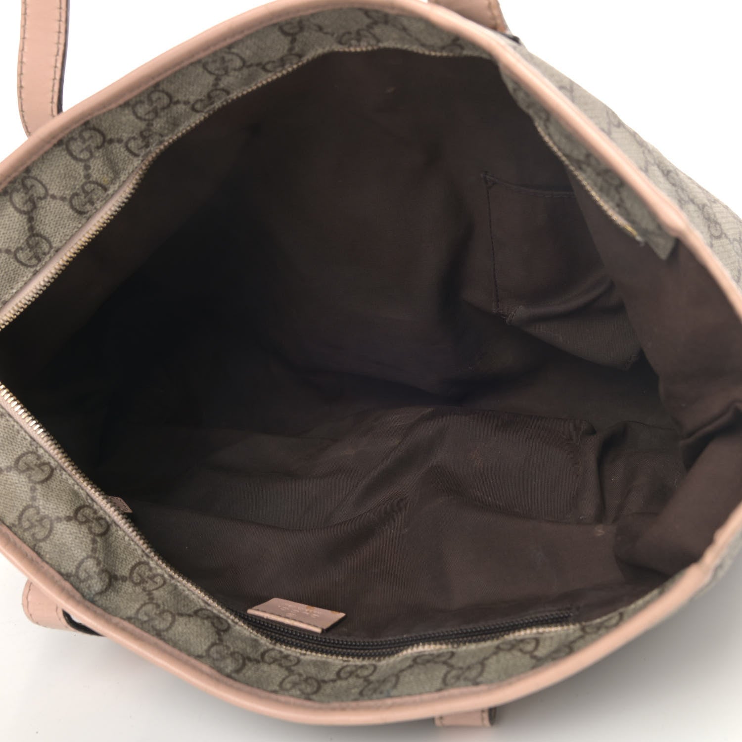 Gucci GG Supreme Monogram Medium Zippered Shopping Tote Pink 4 of 9