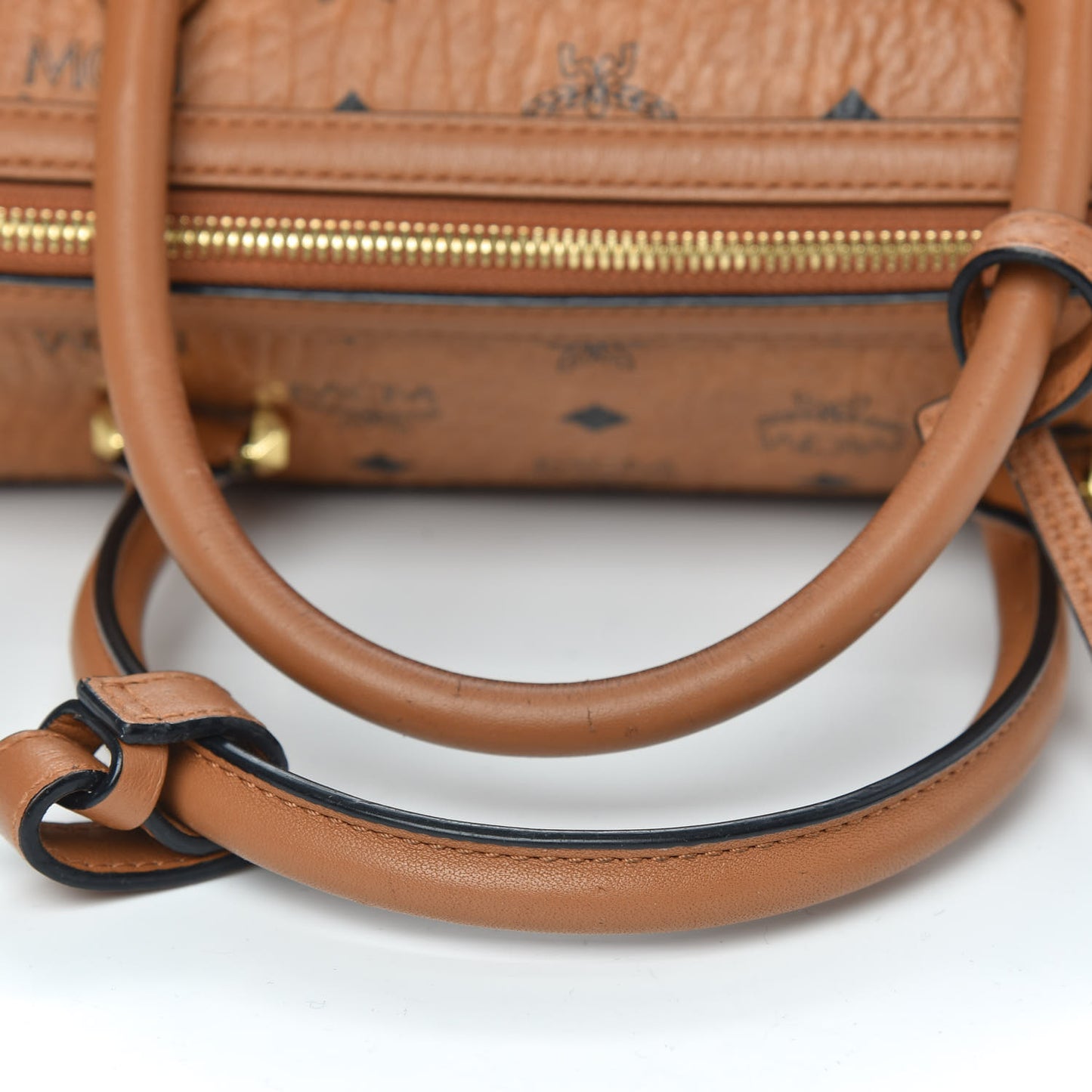 Visetos Medium Boston Bag Cognac
