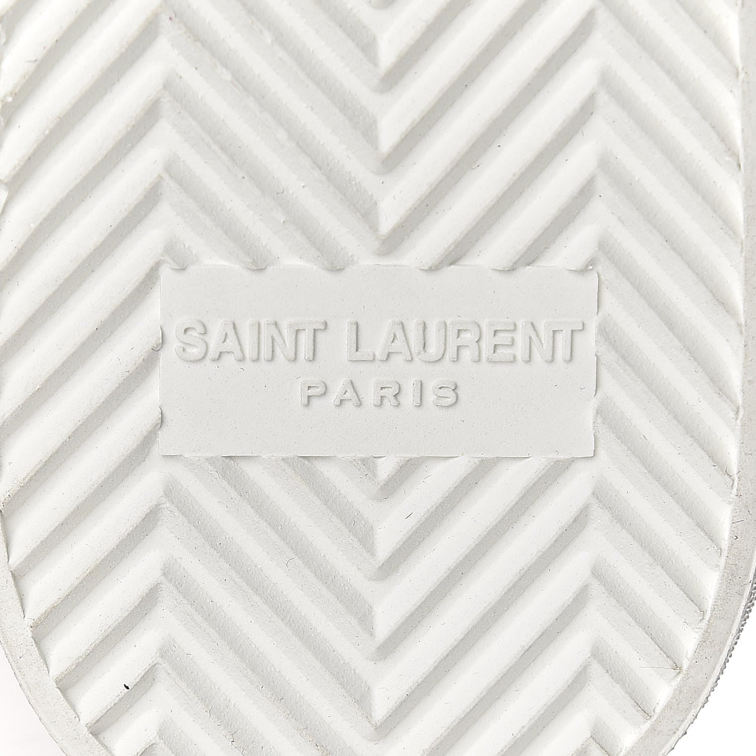 Saint Laurent Distressed Canvas Fun-Star Print Bedford Hightop Sneakers 36 Cream 5 of 9