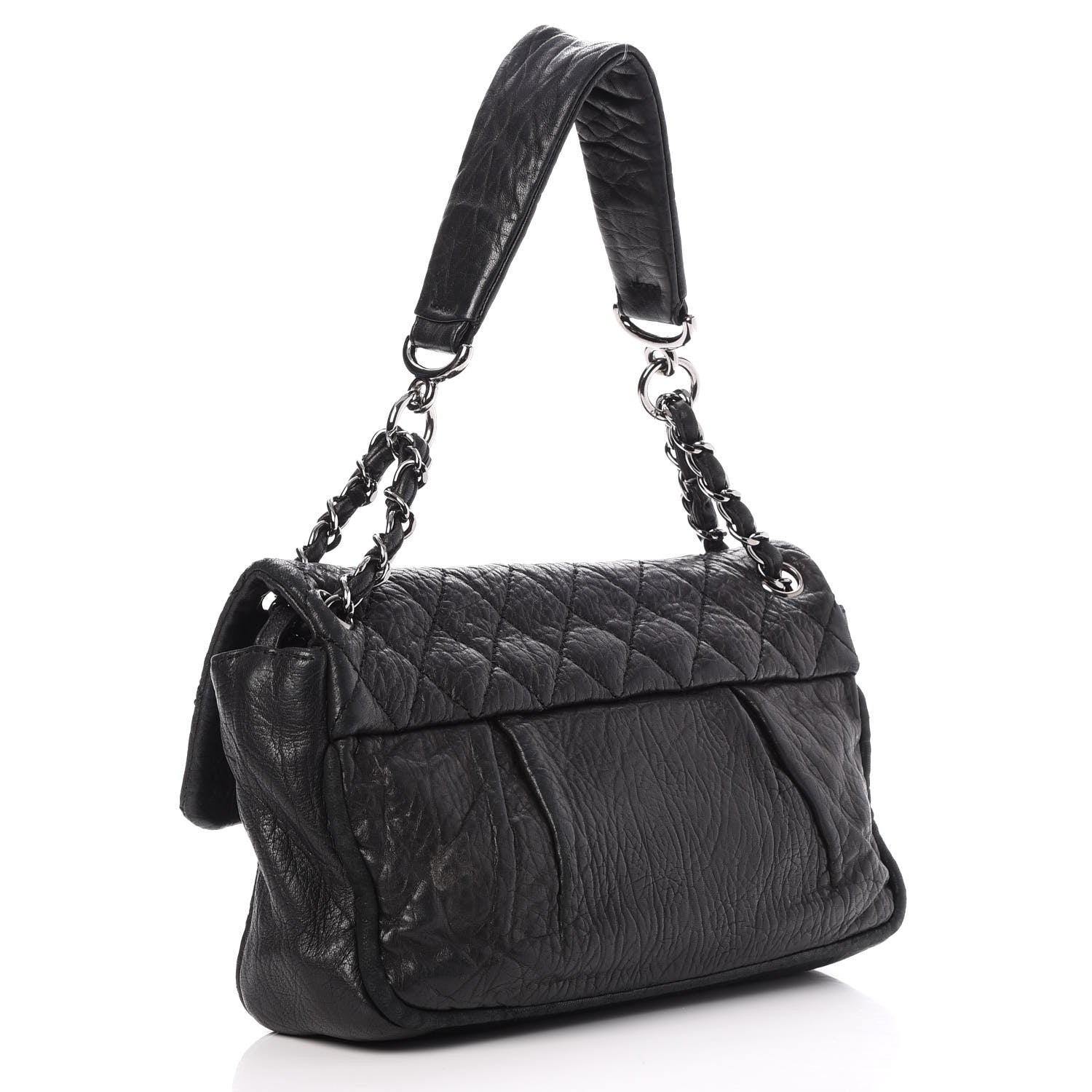 Chanel Distressed Lambskin Lady Braid Flap Black 3 of 8
