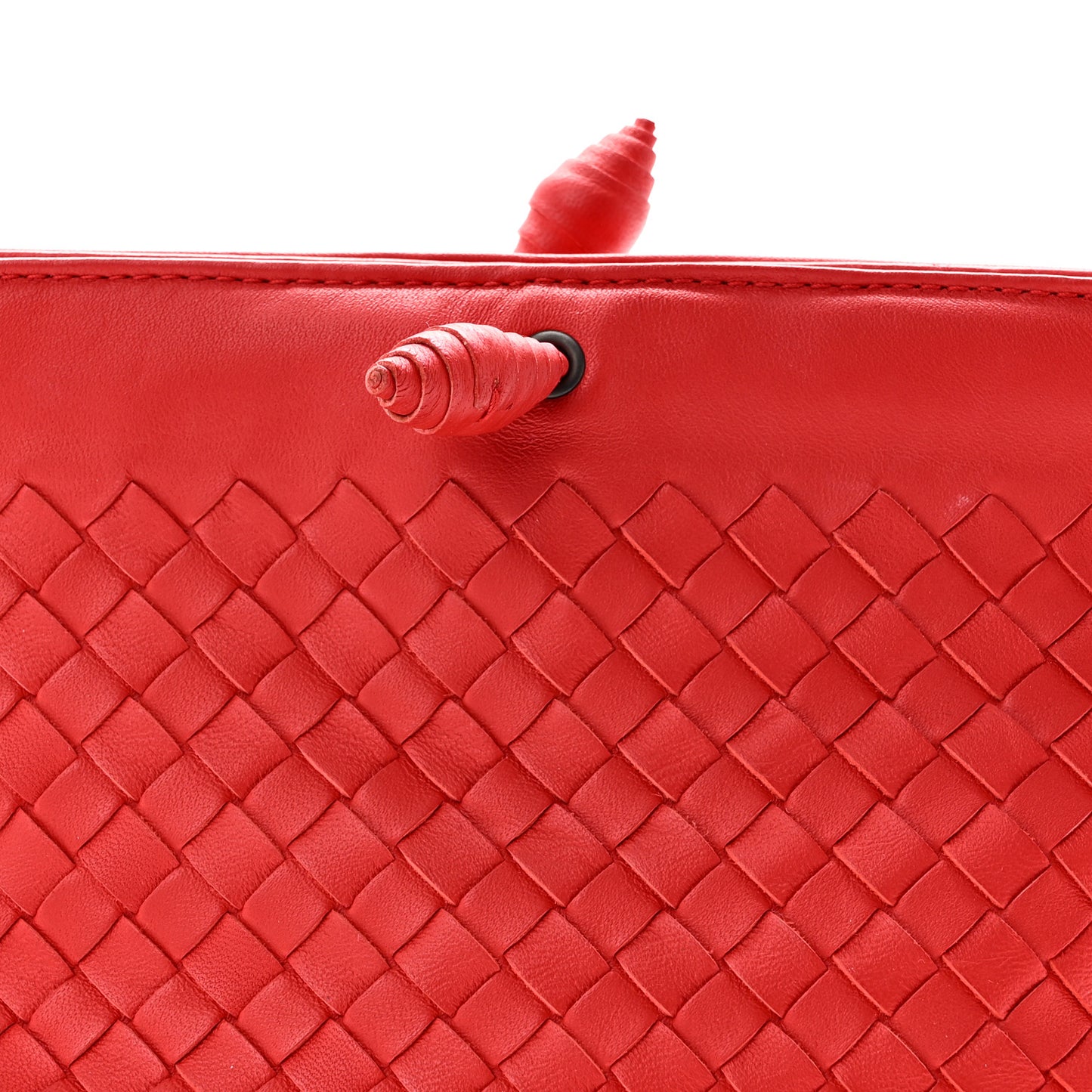 Nappa Intrecciato Mini Shoulder Bag Red