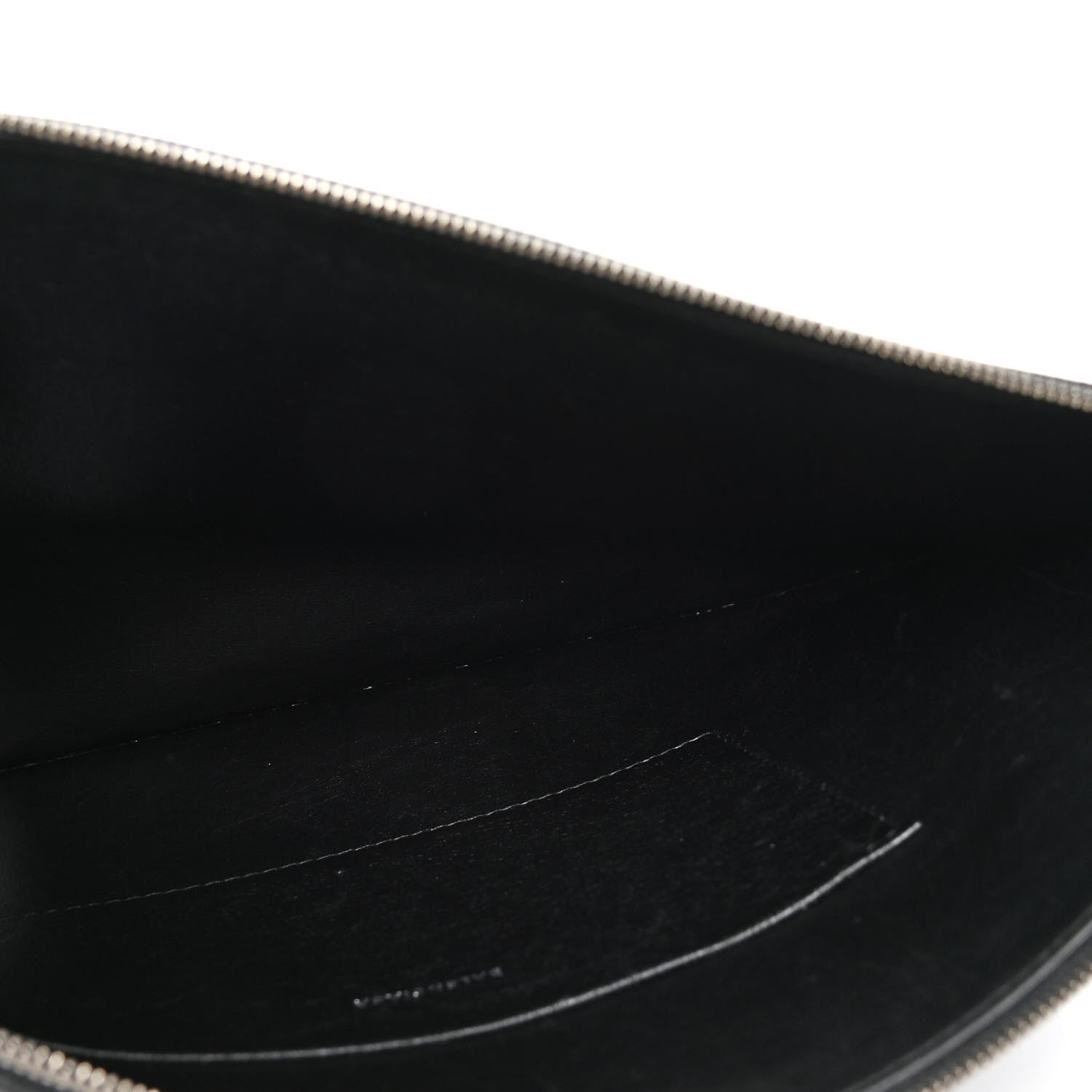 Balenciaga Calfskin Ville Logo Wristlet Pouch Black 4 of 4
