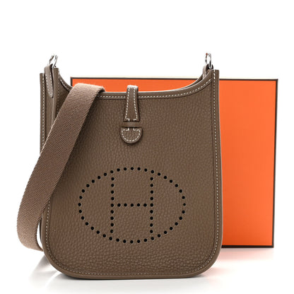 Hermes Taurillon Clemence Evelyne TPM Etoupe 11 of 11
