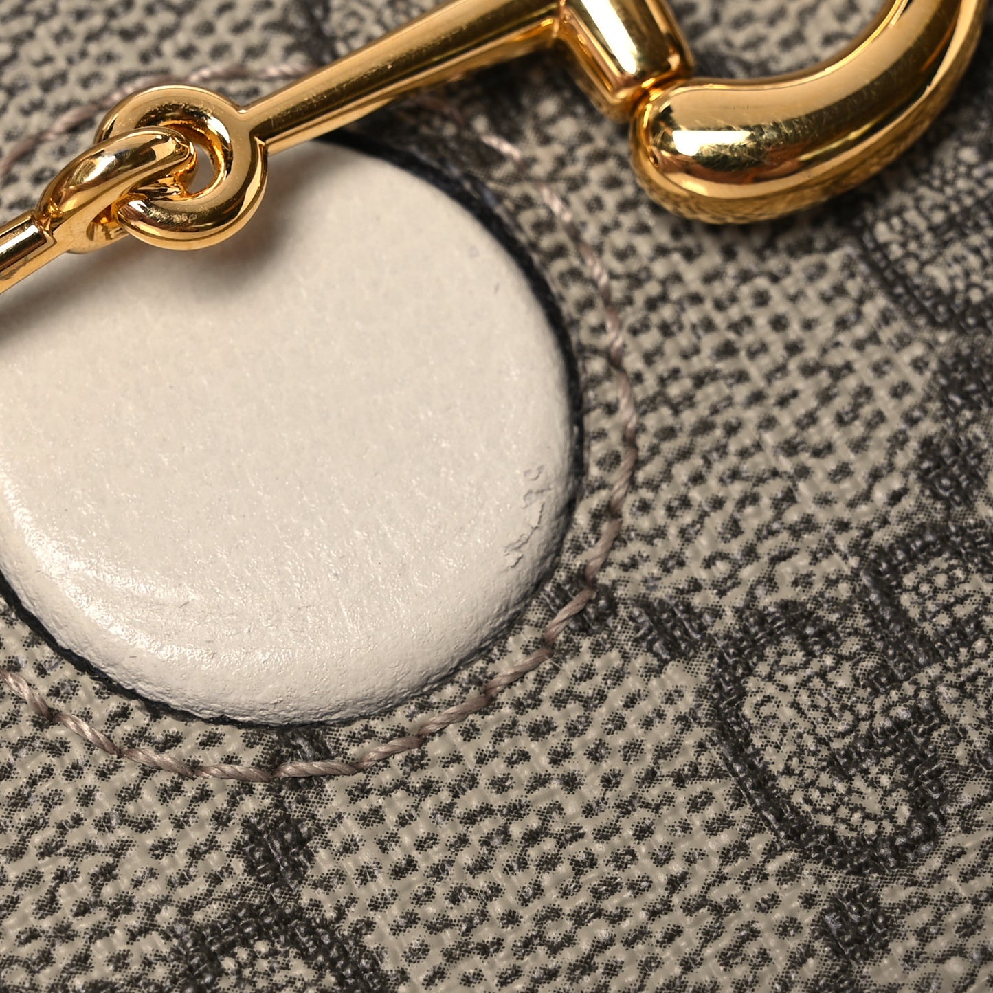 GG Supreme Monogram Azalea Calfskin Mini Horsebit 1955 Crossbody Bag Beige Ebony Mystic White